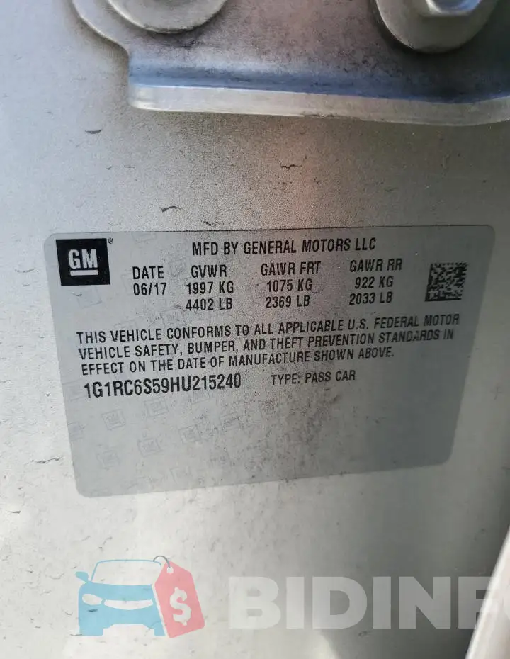 1G1RC6S59HU215240 Photo# 12