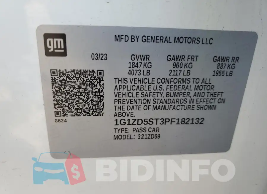 1G1ZD5ST3PF182132 Photo# 12