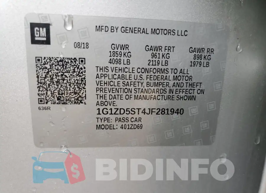 1G1ZD5ST4JF281940 Photo# 12