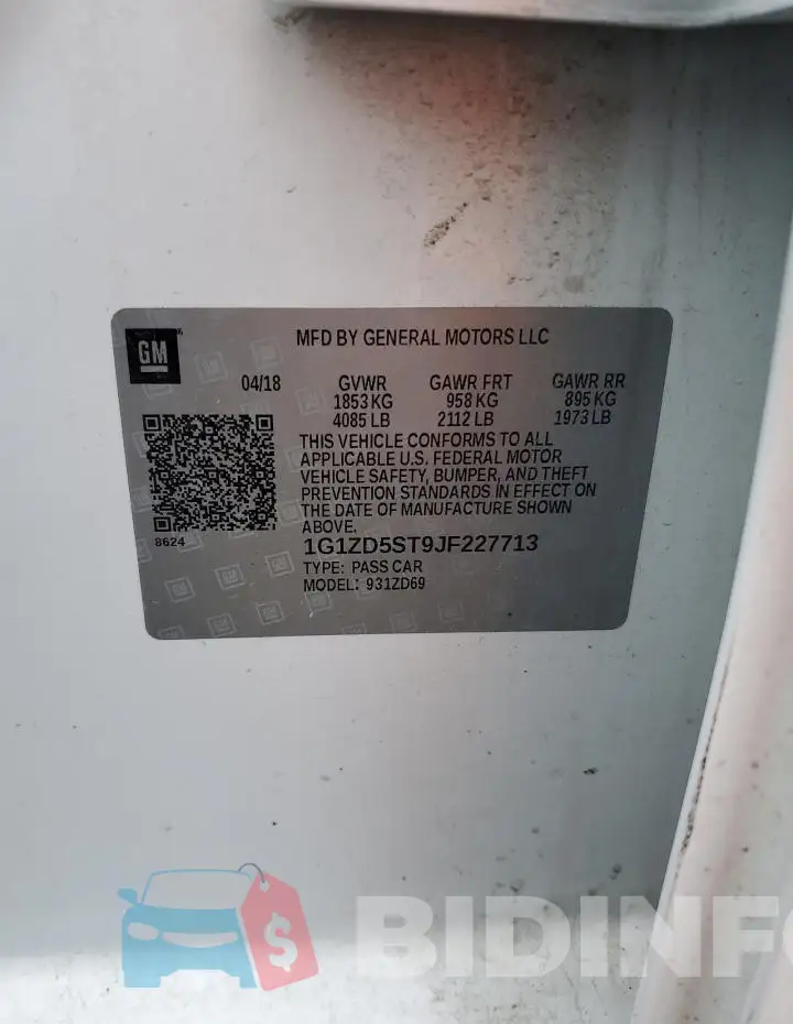 1G1ZD5ST9JF227713 Photo# 12