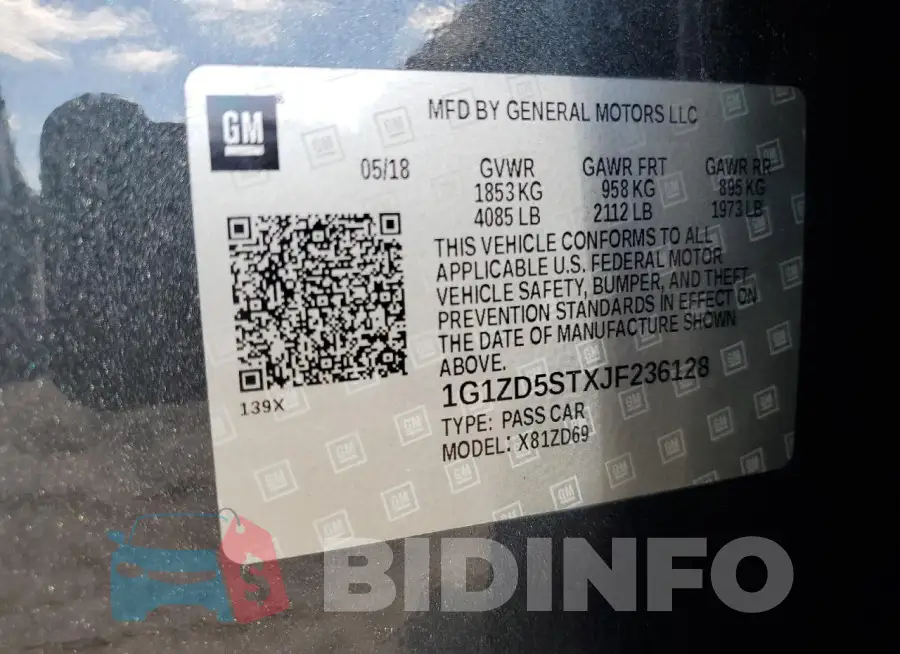 1G1ZD5STXJF236128 Photo# 12