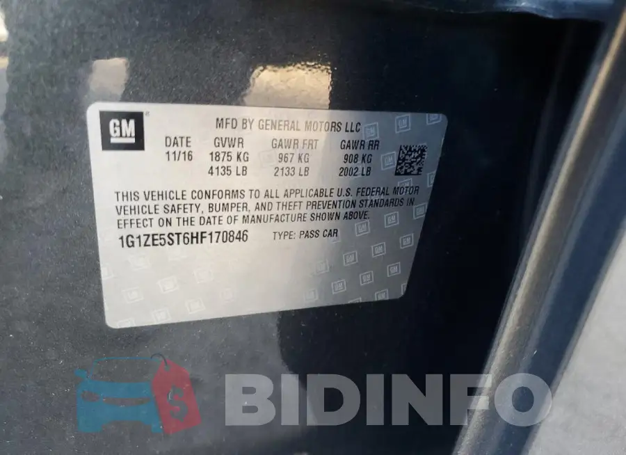 1G1ZE5ST6HF170846 Photo# 12