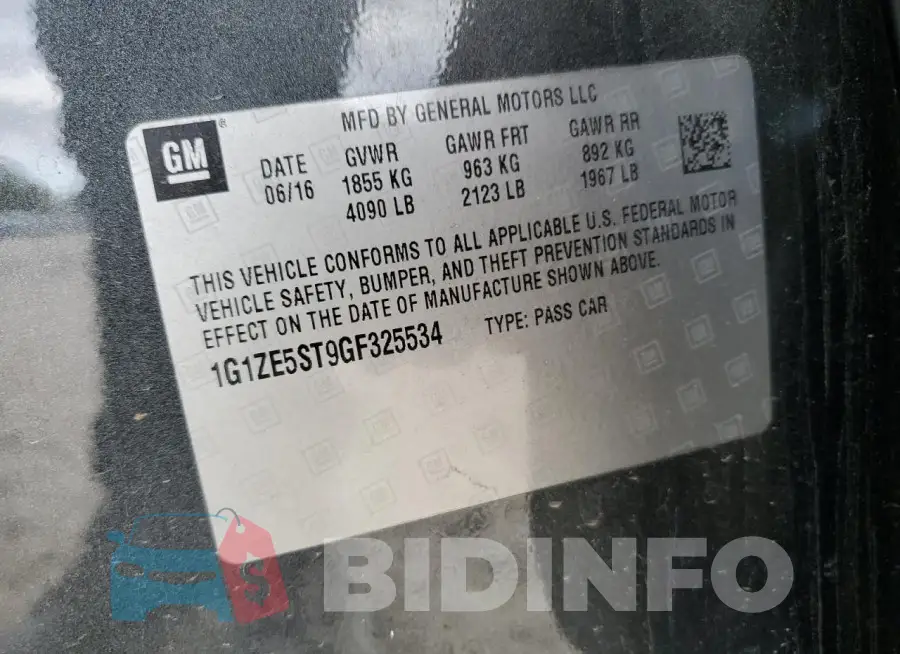 1G1ZE5ST9GF325534 Photo# 12