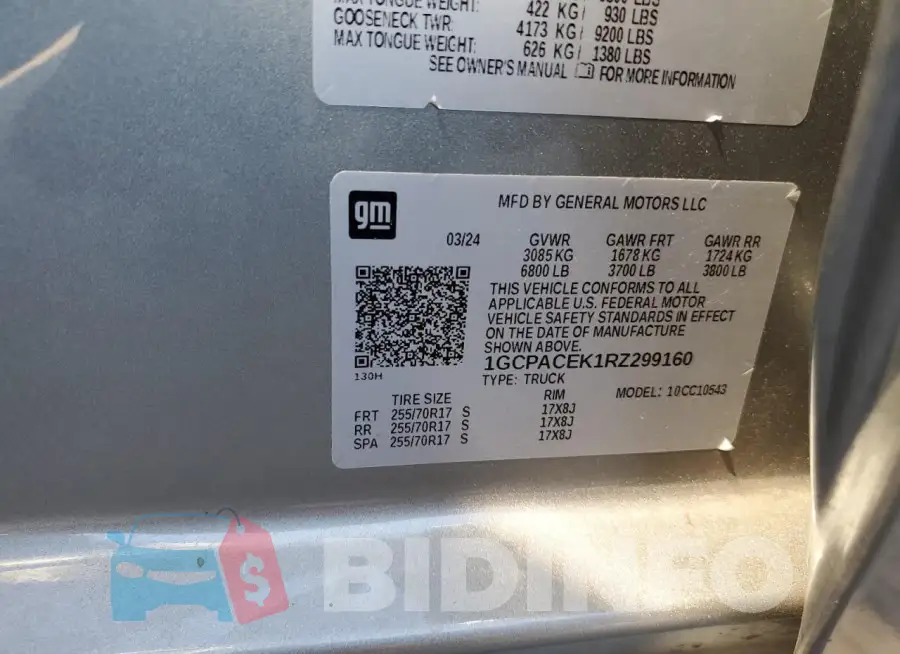 1GCPACEK1RZ299160 Photo# 13