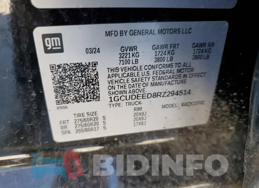 1GCUDEED8RZ294514 Photo# 13
