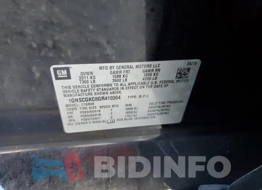 1GNSCGKC8GR410364 Photo# 12