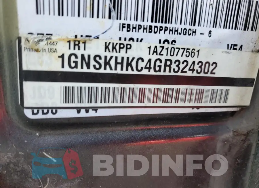 1GNSKHKC4GR324302 Photo# 13