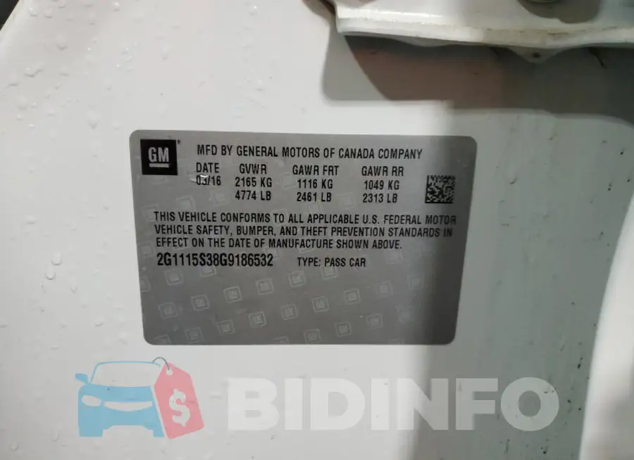 2G1115S38G9186532 Photo# 12