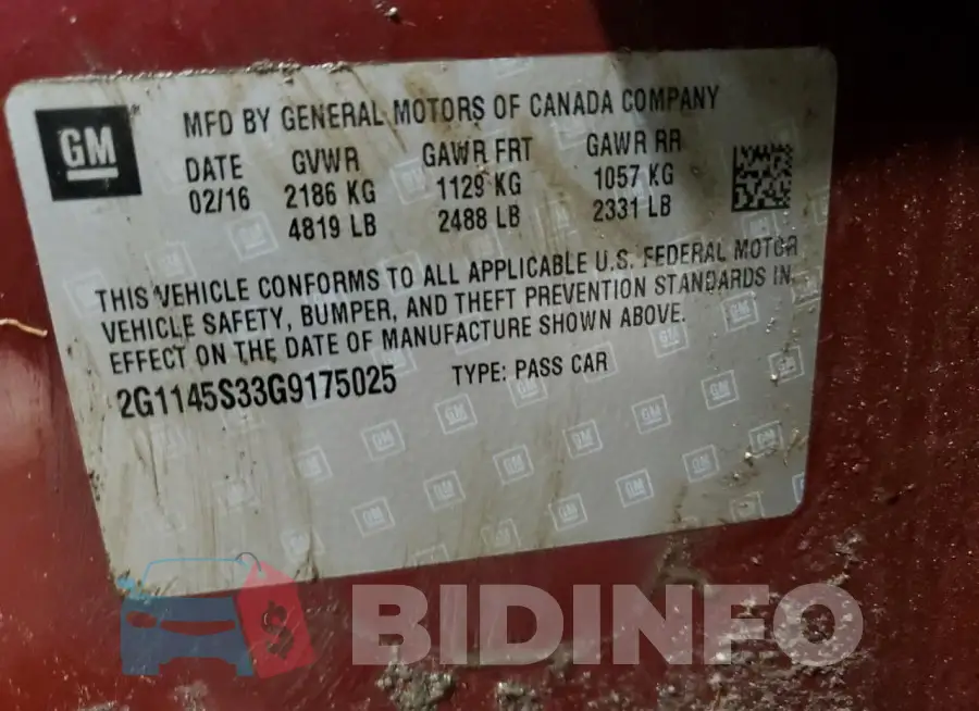 2G1145S33G9175025 Photo# 12