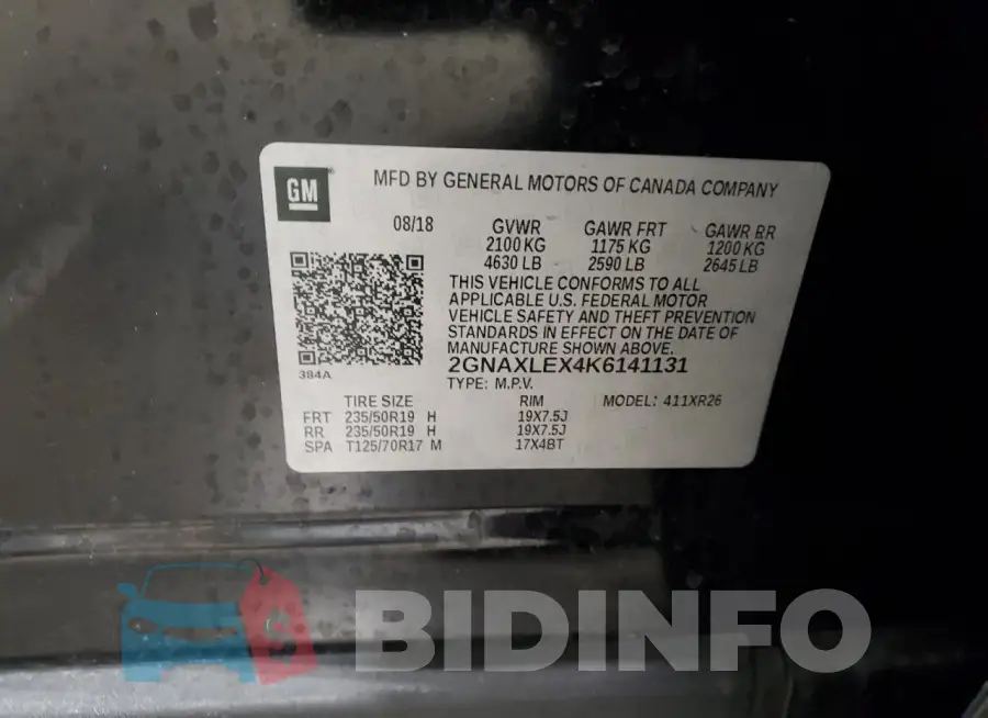 2GNAXLEX4K6141131 Photo# 12