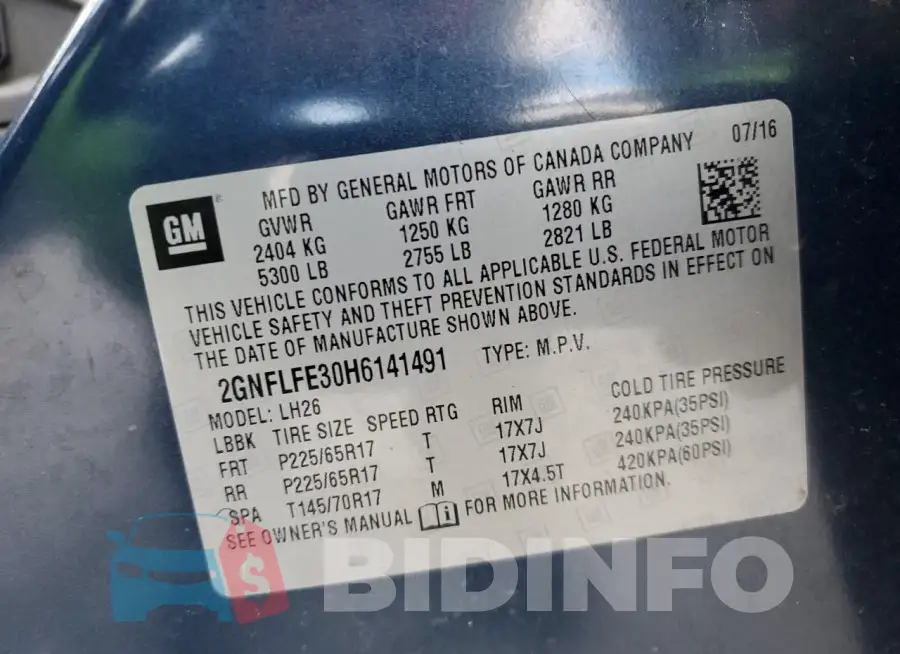 2GNFLFE30H6141491 Photo# 13