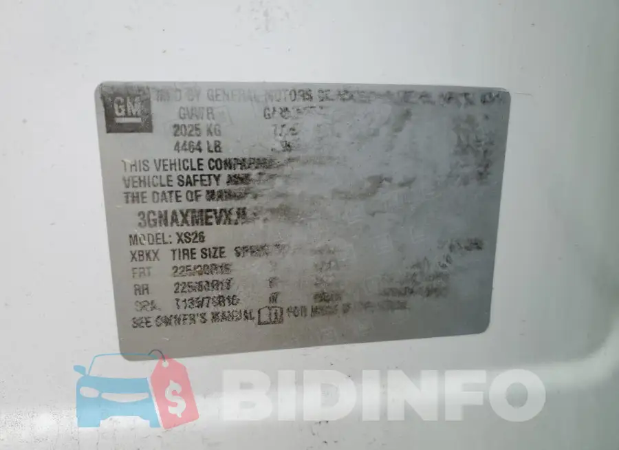 3GNAXMEVXJL334253 Photo# 13
