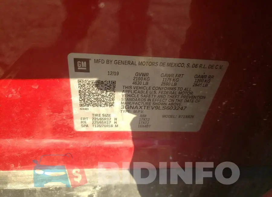 3GNAXTEV9LS603247 Photo# 13