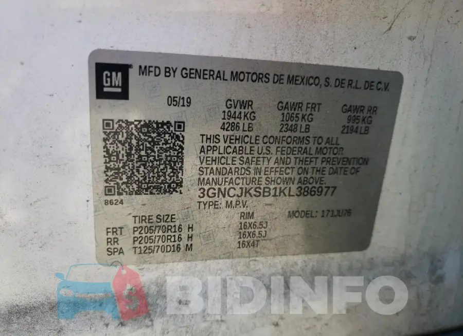 3GNCJKSB1KL386977 Photo# 13