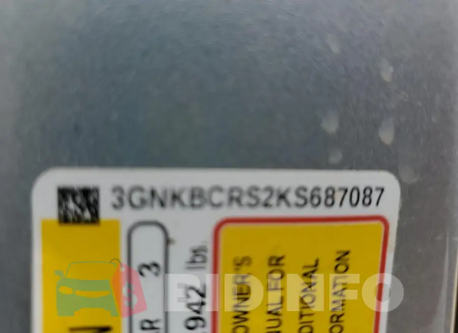 3GNKBCRS2KS687087 Photo# 13