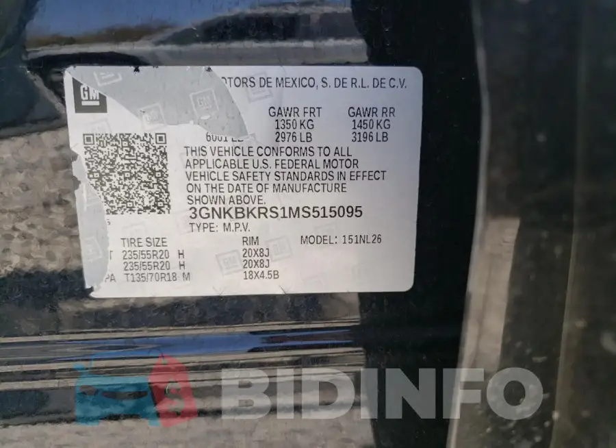 3GNKBKRS1MS515095 Photo# 13