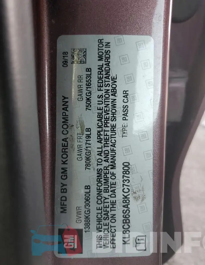 KL8CB6SA8KC737800 Photo# 12