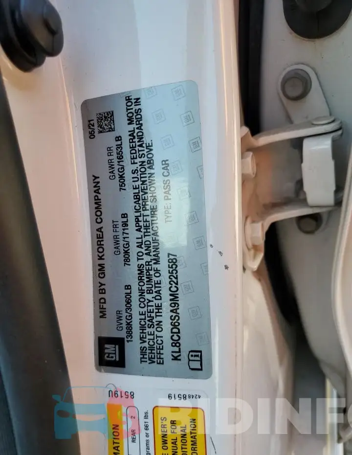 KL8CD6SA9MC225587 Photo# 12