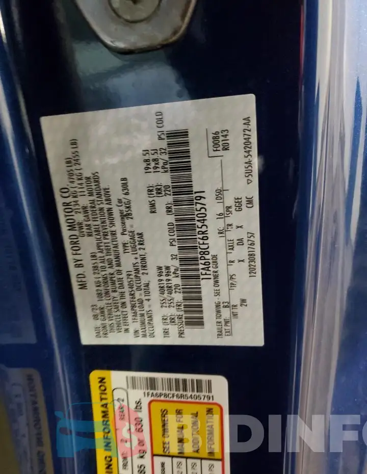1FA6P8CF6R5405791 Photo# 13