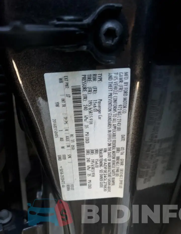 1FADP3E24GL278830 Photo# 12