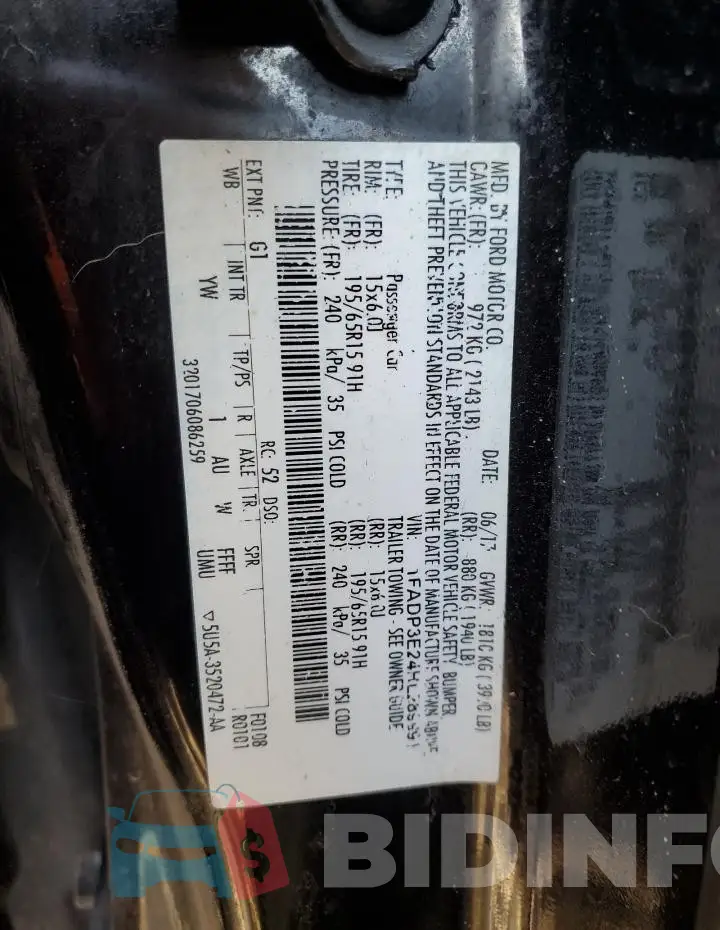 1FADP3E24HL289991 Photo# 13