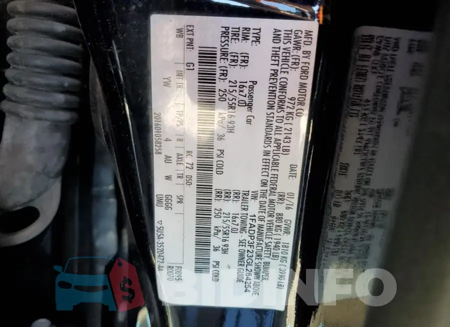 1FADP3F23GL264254 Photo# 12