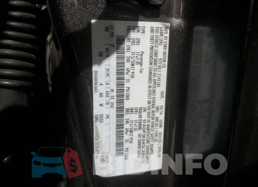 1FADP3K24GL308672 Photo# 14