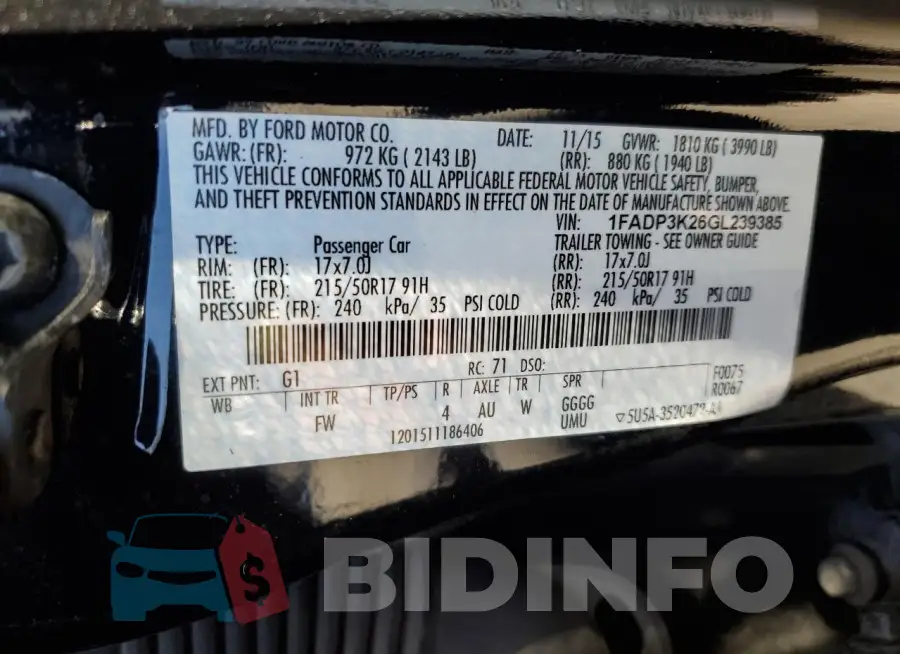 1FADP3K26GL239385 Photo# 13