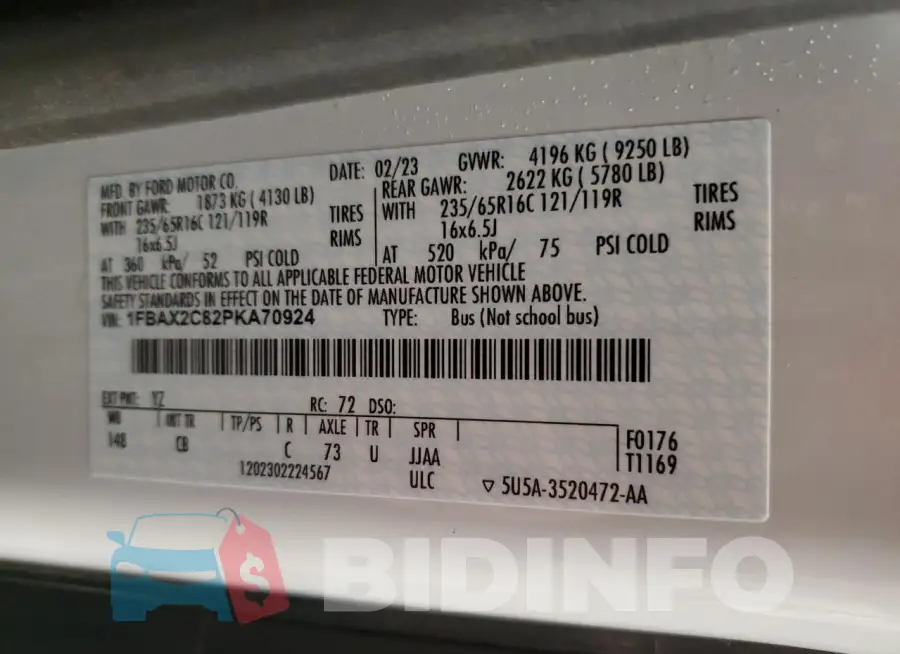 1FBAX2C82PKA70924 Photo# 14