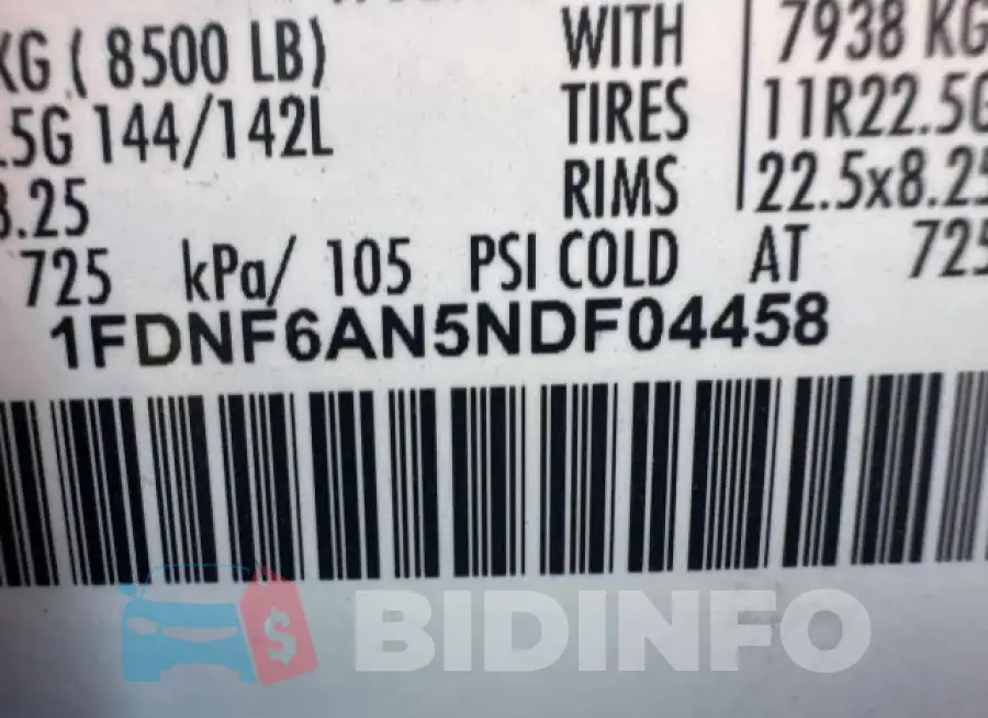 1FDNF6AN5NDF04458 Photo# 10