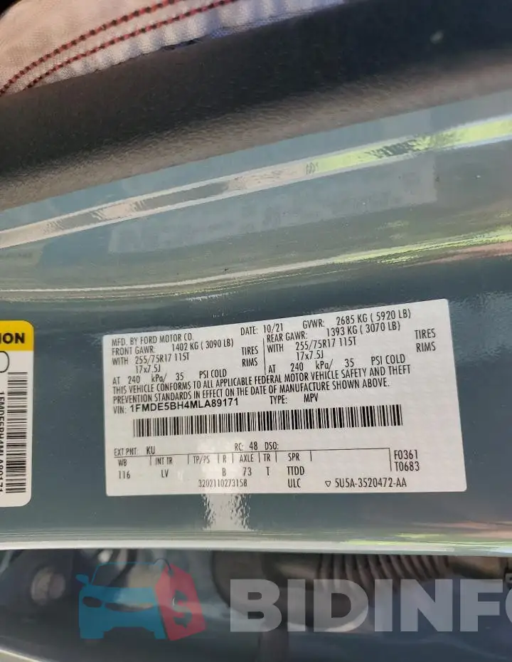 1FMDE5BH4MLA89171 Photo# 13