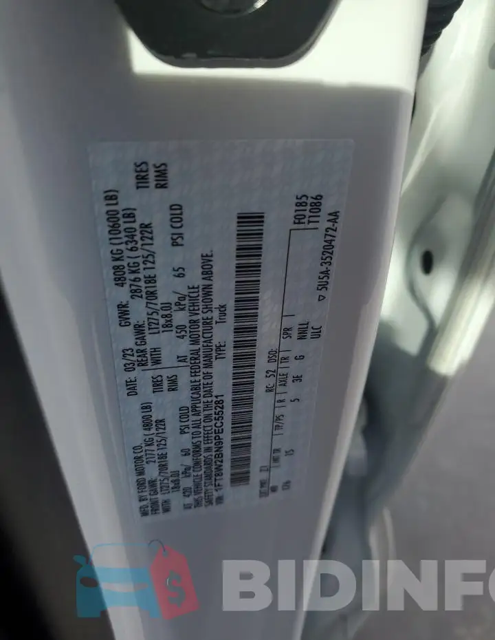 1FT8W2BN9PEC55281 Photo# 12