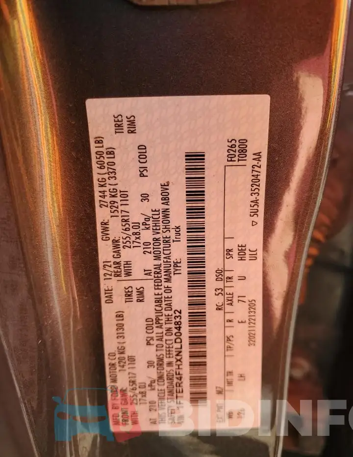1FTER4FHXNLD04832 Photo# 12