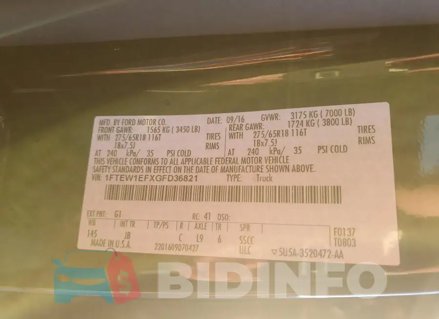 1FTEW1EFXGFD36821 Photo# 12