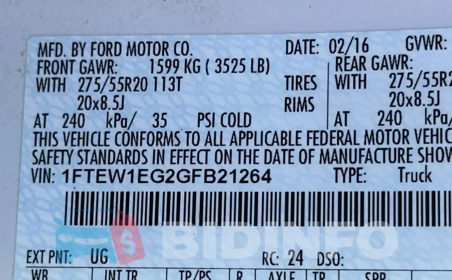 1FTEW1EG2GFB21264 Photo# 10