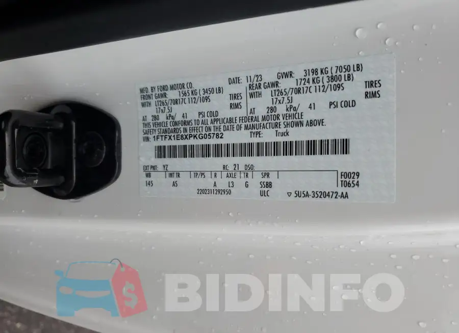 1FTFX1E8XPKG05782 Photo# 12