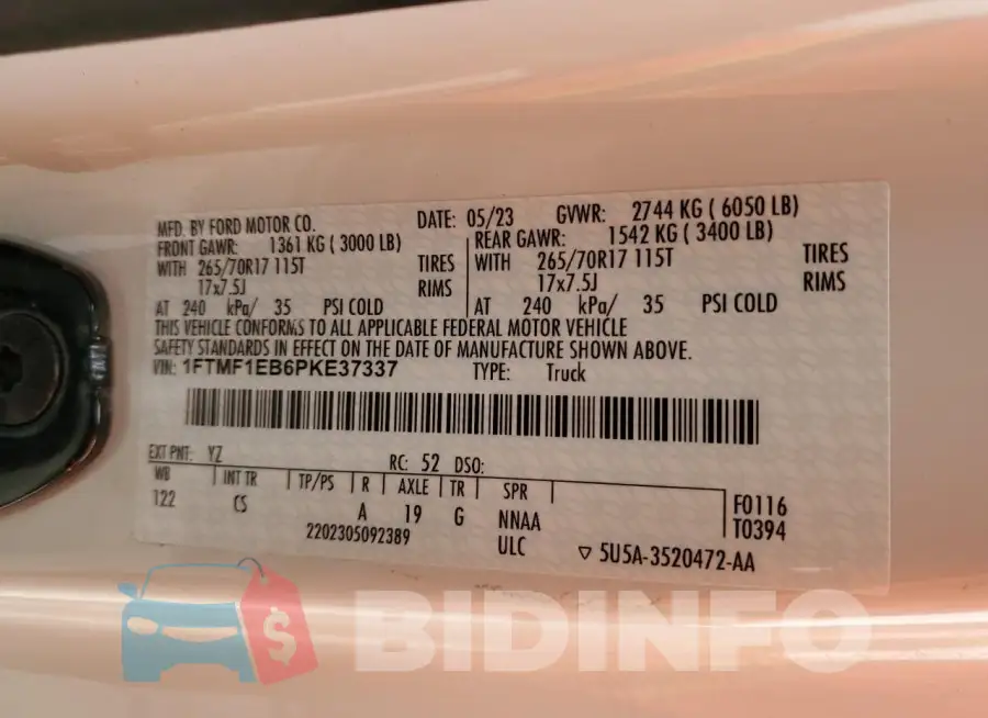 1FTMF1EB6PKE37337 Photo# 12