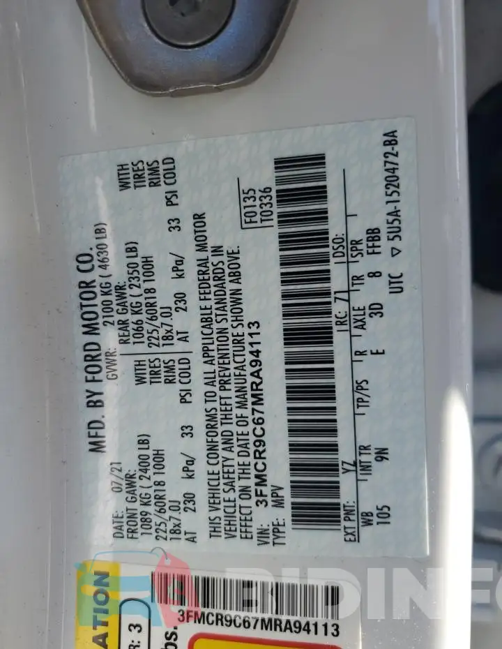 3FMCR9C67MRA94113 Photo# 12
