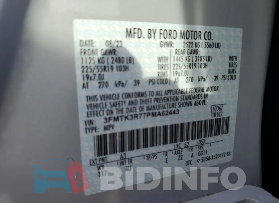 3FMTK3R77PMA62443 Photo# 14