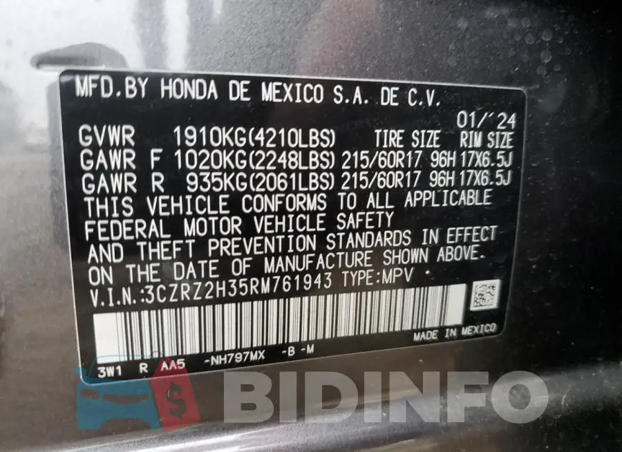 3CZRZ2H35RM761943 Photo# 13