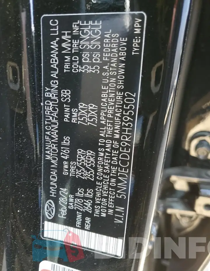 5NMJECDE9RH395502 Photo# 13