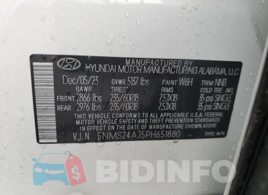 5NMS24AJ5PH651880 Photo# 14
