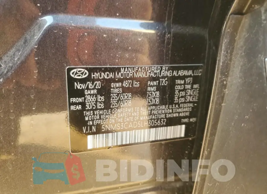 5NMS3CAD5LH305632 Photo# 13