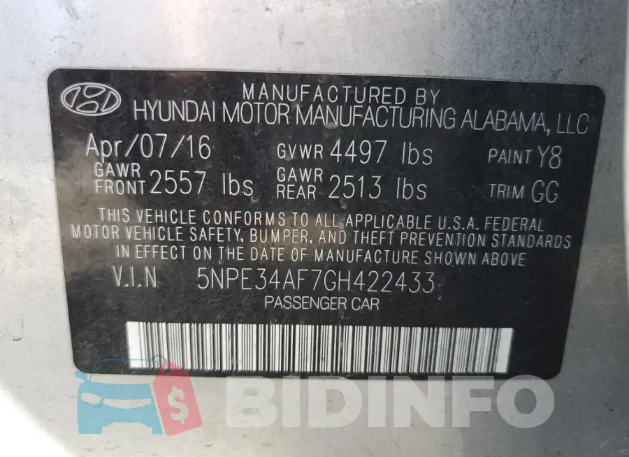 5NPE34AF7GH422433 Photo# 12