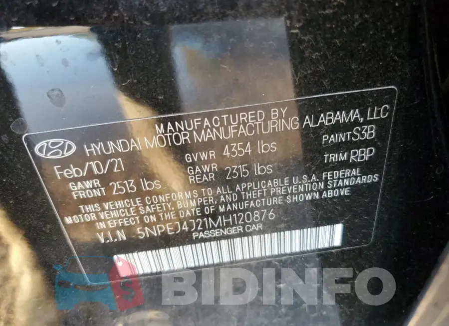 5NPEJ4J21MH120876 Photo# 12