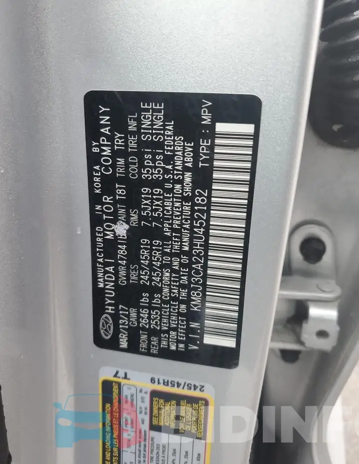 KM8J3CA23HU452182 Photo# 14