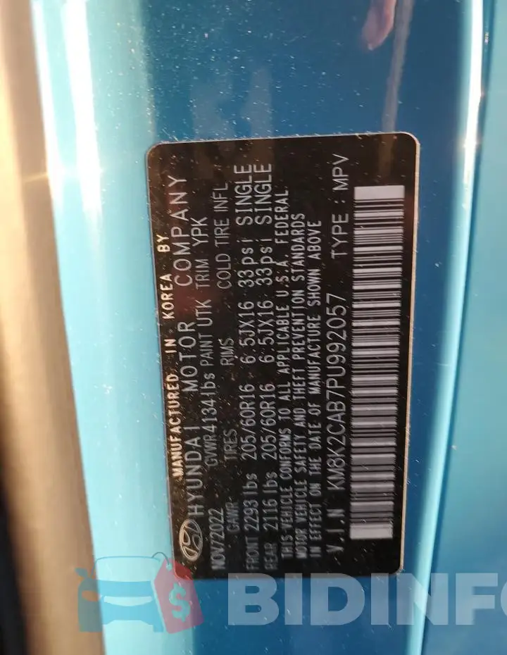 KM8K2CAB7PU992057 Photo# 12