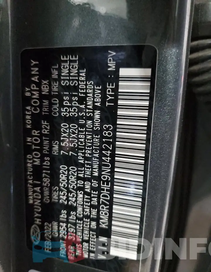KM8R7DHE9NU442183 Photo# 13