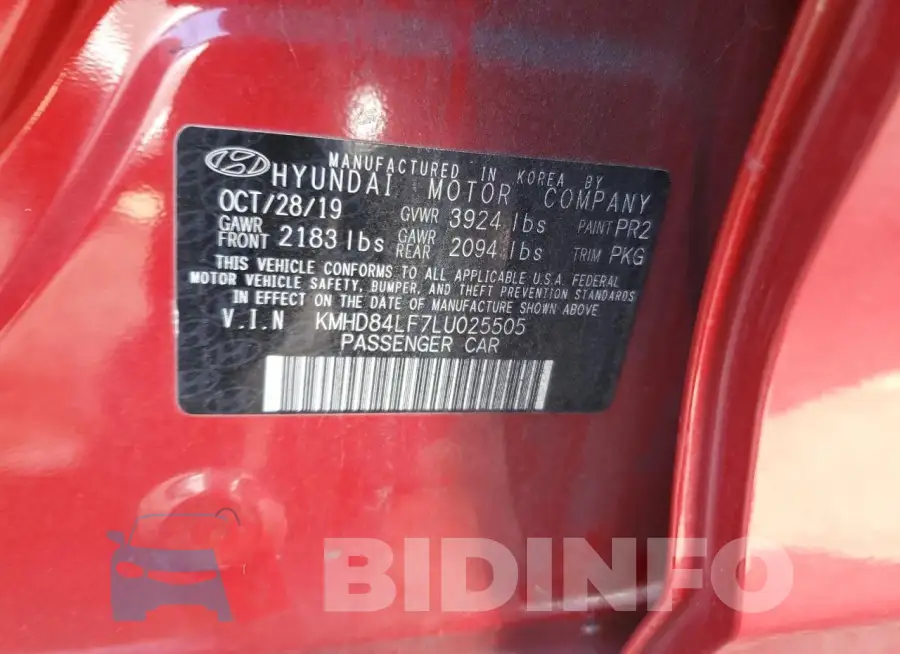 KMHD84LF7LU025505 Photo# 12