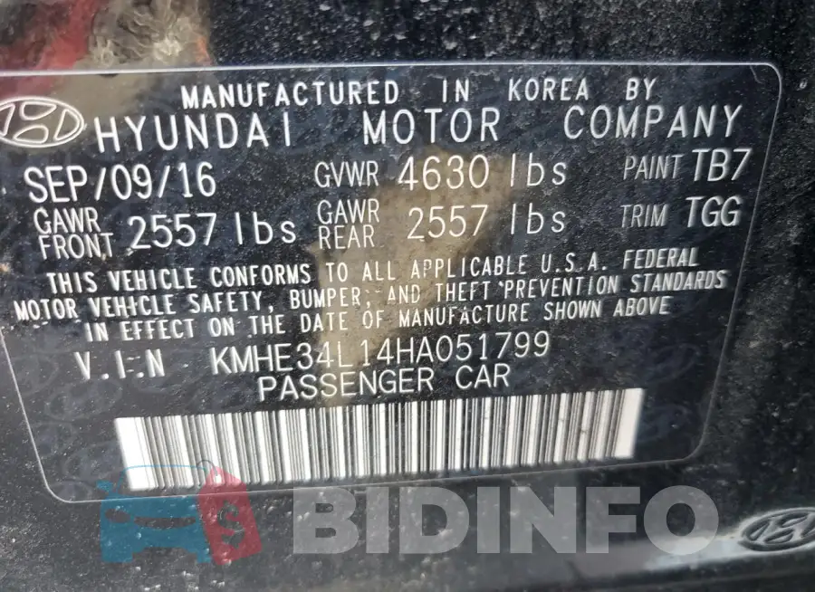 KMHE34L14HA051799 Photo# 13